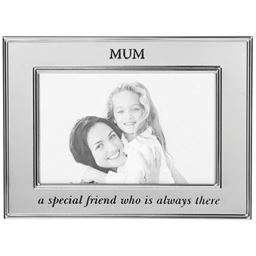 Silver Plate Polished Sentiment Photo Frame - Mum